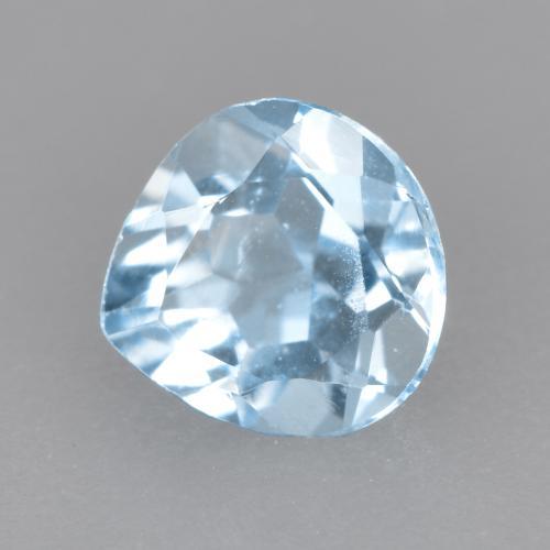 0,42 ctw natürlicher blauer Aquamarin, Birnenform, VS