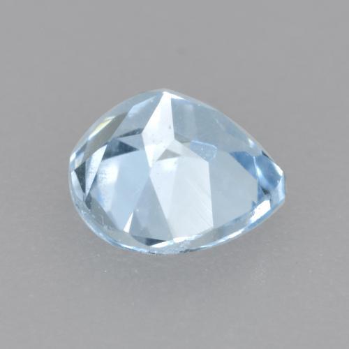 0,42 ctw natürlicher blauer Aquamarin, Birnenform, VS