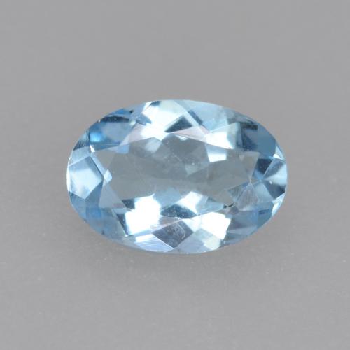 0,38 ctw natürlicher blauer Aquamarin, Oval Schliff, VS