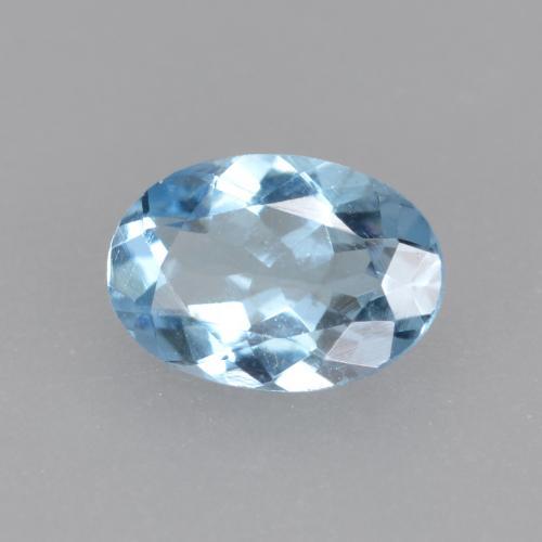 0,38 ctw natürlicher blauer Aquamarin, Oval Schliff, VS