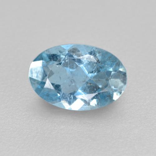 0,38 ctw natürlicher blauer Aquamarin, Oval Schliff, VS-SI