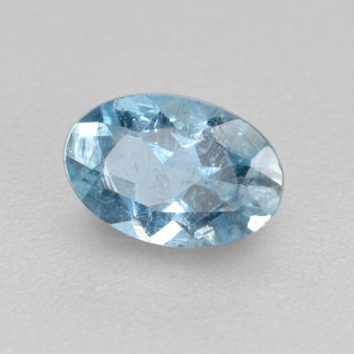 0,38 ctw natürlicher blauer Aquamarin, Oval Schliff, VS-SI