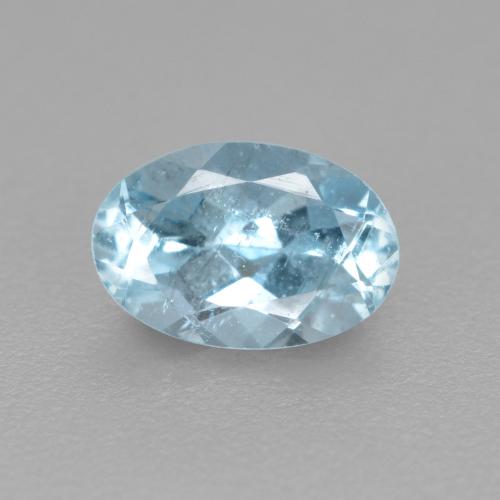 0,47 ctw natürlicher blauer Aquamarin, Oval Schliff, VS-SI