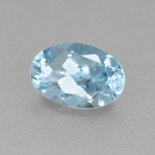 0,47 ctw natürlicher blauer Aquamarin, Oval Schliff, VS-SI