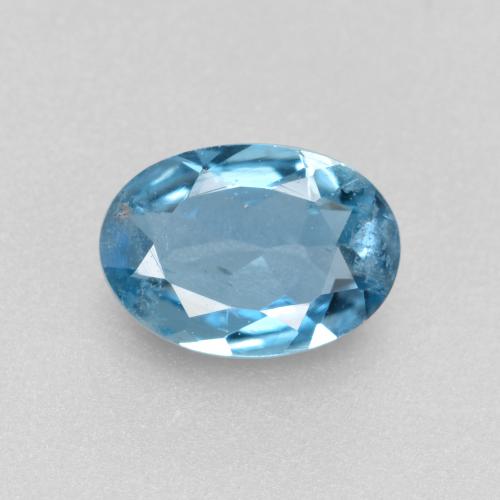 0,41 ctw natürlicher blauer Aquamarin, Oval Schliff, VS-SI