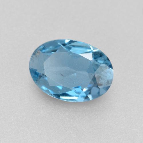 0,41 ctw natürlicher blauer Aquamarin, Oval Schliff, VS-SI