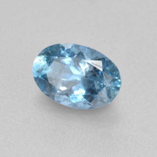 0,44 ctw natürlicher blauer Aquamarin, Oval Schliff, VS-SI