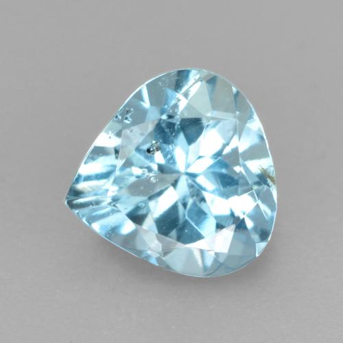 0,38 ctw natürlicher blauer Aquamarin, Birnenform, SI