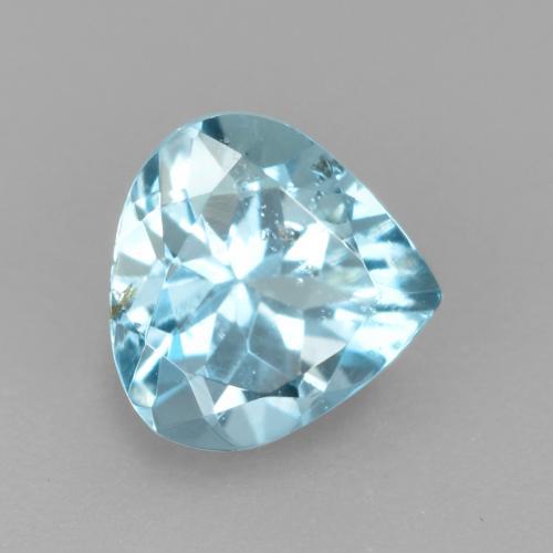 0,38 ctw natürlicher blauer Aquamarin, Birnenform, SI