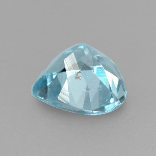 0,38 ctw natürlicher blauer Aquamarin, Birnenform, SI