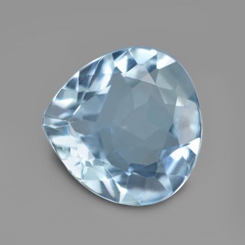 0,57 ctw natürlicher blauer Aquamarin, Birnenform, VVS-VS