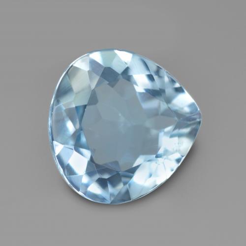 0,57 ctw natürlicher blauer Aquamarin, Birnenform, VVS-VS