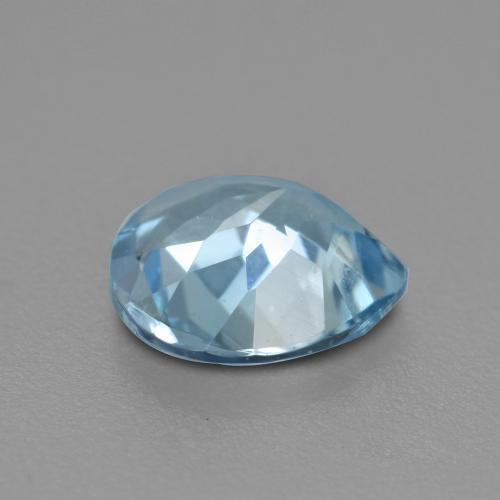 0,57 ctw natürlicher blauer Aquamarin, Birnenform, VVS-VS