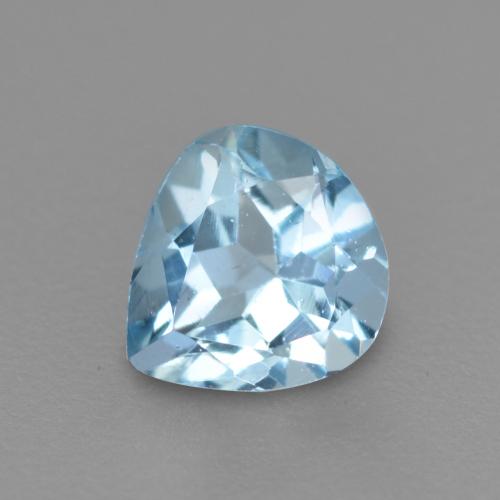 0,33 ctw natürlicher blauer Aquamarin, Birnenform, VS