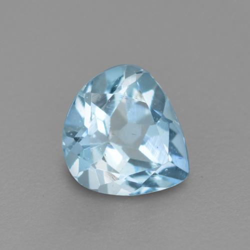 0,33 ctw natürlicher blauer Aquamarin, Birnenform, VS