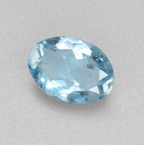 0,65 ctw natürlicher blauer Aquamarin, Oval Schliff, VS-SI