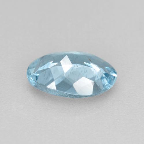 0,65 ctw natürlicher blauer Aquamarin, Oval Schliff, VS-SI