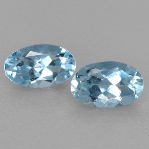 0,53 ct natürliche blauer Aquamarin-Edelsteine, Oval Schliff, VS-SI