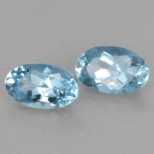 0,53 ct natürliche blauer Aquamarin-Edelsteine, Oval Schliff, VS-SI