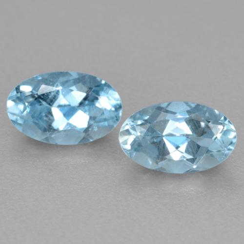 0.51 ct natürliche hellblau Aquamarin-Edelsteine, Oval Schliff, VS-SI