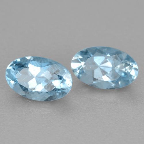 0.51 ct natürliche hellblau Aquamarin-Edelsteine, Oval Schliff, VS-SI