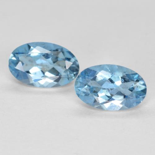 0,41 ct natürliche blauer Aquamarin-Edelsteine, Oval Schliff, VS-SI