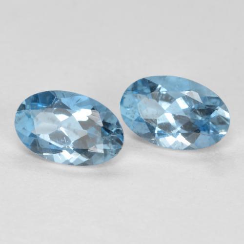 0,41 ct natürliche blauer Aquamarin-Edelsteine, Oval Schliff, VS-SI