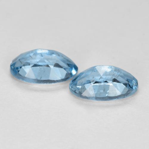 0,41 ct natürliche blauer Aquamarin-Edelsteine, Oval Schliff, VS-SI
