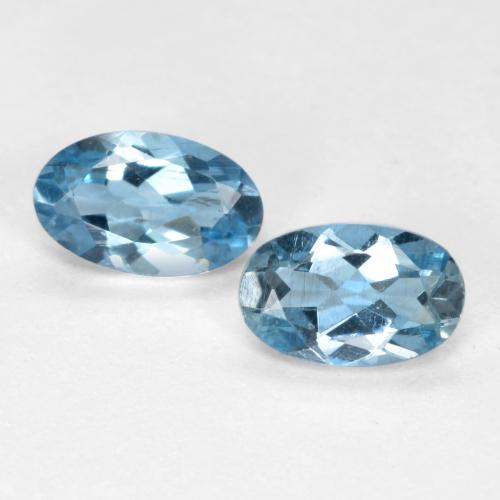 0.39 ct natürliche hellblau Aquamarin-Edelsteine, Oval Schliff, VS-SI
