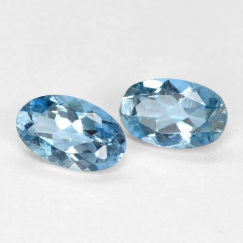 0.39 ct natürliche hellblau Aquamarin-Edelsteine, Oval Schliff, VS-SI