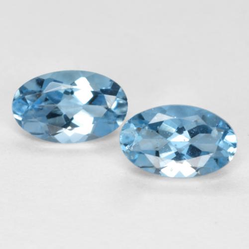 0,45 ct natürliche blauer Aquamarin-Edelsteine, Oval Schliff, VS-SI