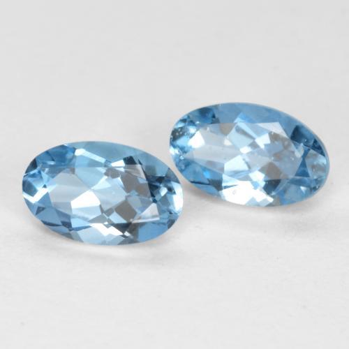 0,45 ct natürliche blauer Aquamarin-Edelsteine, Oval Schliff, VS-SI