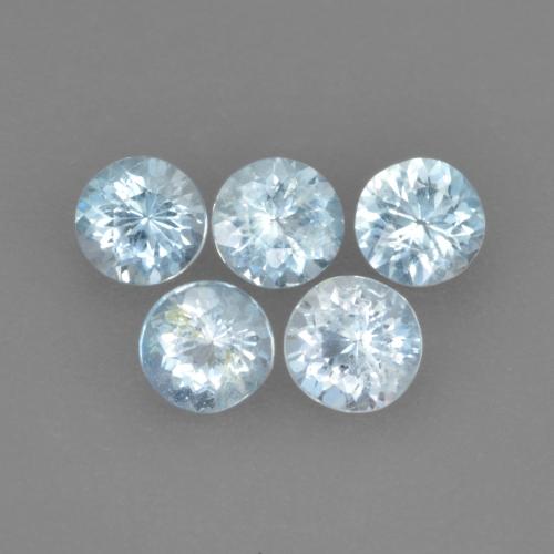 1.10 ct natürliche Baby blau Aquamarin-Edelsteine, Rund Schliff, VS-SI
