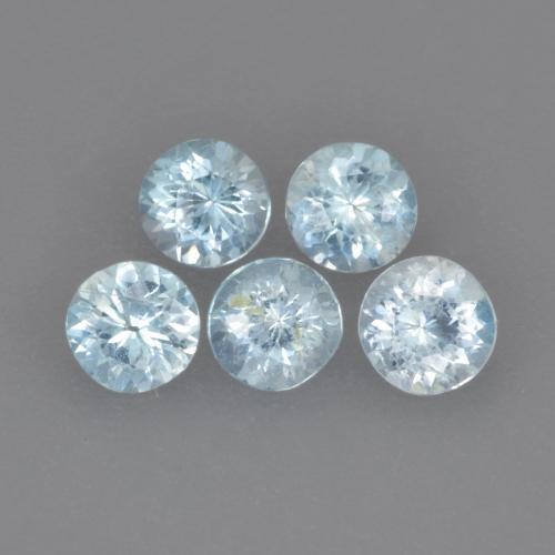 1.10 ct natürliche Baby blau Aquamarin-Edelsteine, Rund Schliff, VS-SI