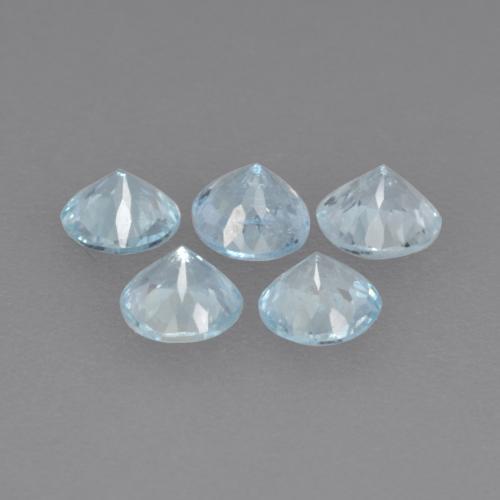 1.10 ct natürliche Baby blau Aquamarin-Edelsteine, Rund Schliff, VS-SI