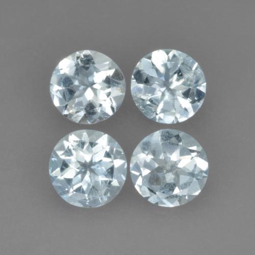 1,57 ct natürliche blauer Aquamarin-Edelsteine, Rundschliff, VS-SI