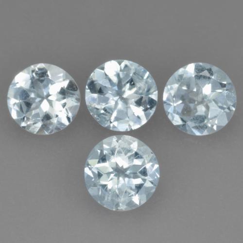 1,57 ct natürliche blauer Aquamarin-Edelsteine, Rundschliff, VS-SI