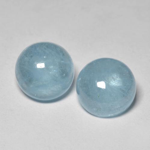 4.82 ct natürliche Intensives Babyblau Aquamarin-Edelsteine, Rund Schliff, Lichtdurchlässig