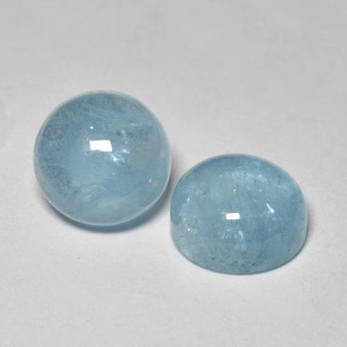 4.82 ct natürliche Intensives Babyblau Aquamarin-Edelsteine, Rund Schliff, Lichtdurchlässig