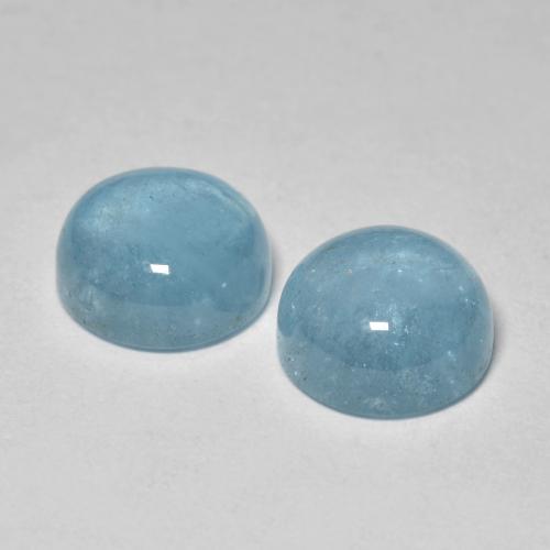 4.82 ct natürliche Intensives Babyblau Aquamarin-Edelsteine, Rund Schliff, Lichtdurchlässig
