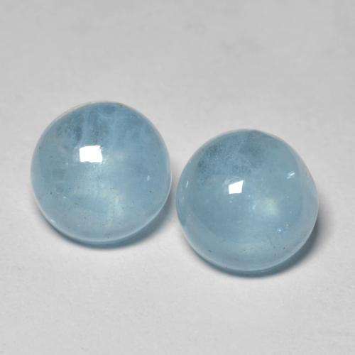 4,85 ct natürliche blauer Aquamarin-Edelsteine, Rundschliff, Lichtdurchlässig