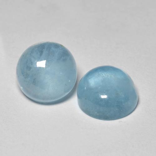 4,85 ct natürliche blauer Aquamarin-Edelsteine, Rundschliff, Lichtdurchlässig