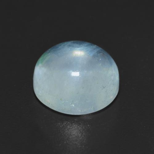 2,42 ctw natürlicher blauer Aquamarin, Rundschliff, Transparent