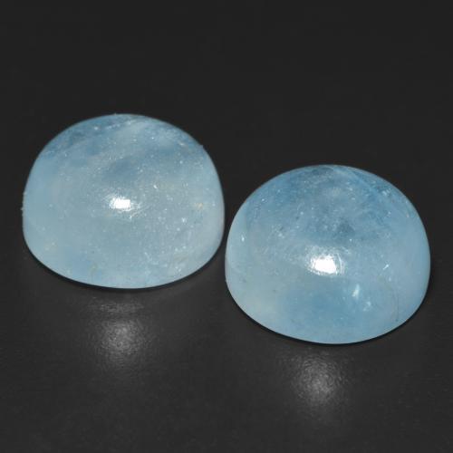 9,05 ct natürliche türkiser Aquamarin-Edelsteine, Rundschliff, Transparent
