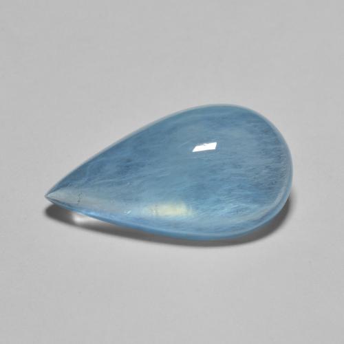 5,79 ctw natürlicher blauer Aquamarin, Birnenform, Transparent