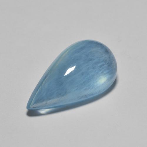 5,79 ctw natürlicher blauer Aquamarin, Birnenform, Transparent