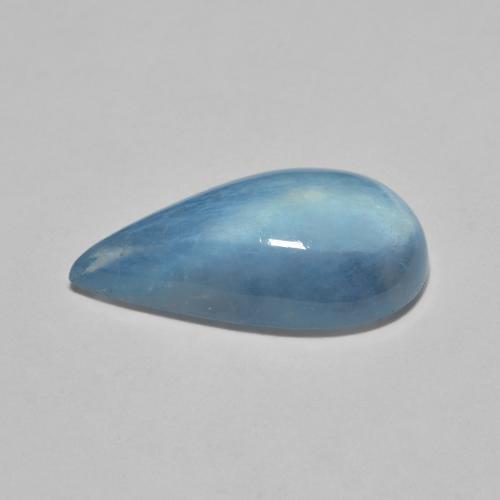 5,79 ctw natürlicher blauer Aquamarin, Birnenform, Transparent