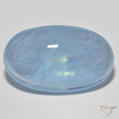 21.62ct Natürlicher Blau Aquamarin, Oval, Transparent