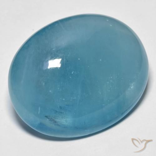 9,17 ctw natürlicher Wasserblau Aquamarin, Oval, Transparent