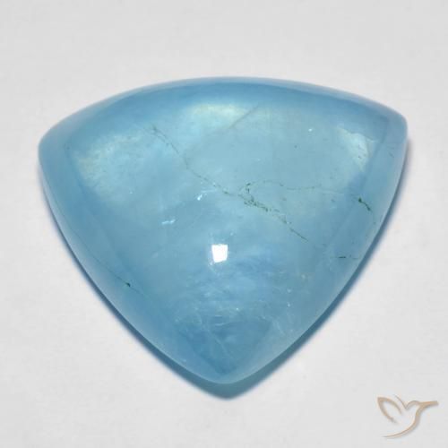 9,17 ctw natürlicher Wasserblau Aquamarin, Trillion, Transparent